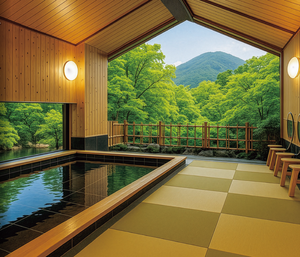 温泉施設で広がる畳風呂